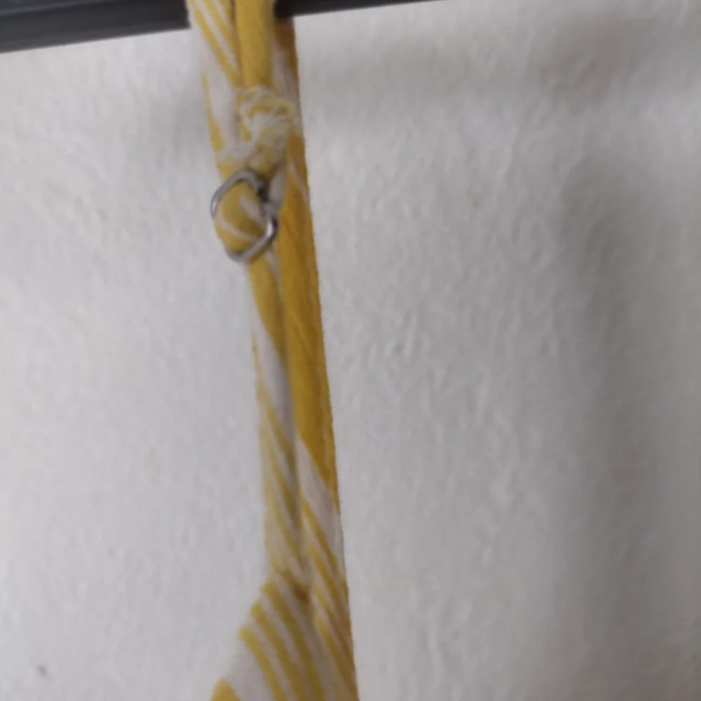 Women's yellow and white striped romper - Picture 4 of 5